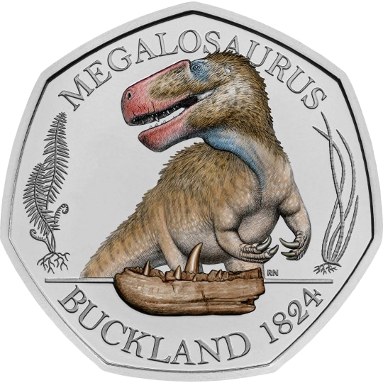 Dinosaur Megalosaurus 50p Coin