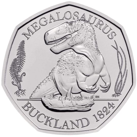 Dinosaur Megalosaurus 50p Coin