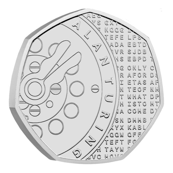 Reverse: Elizabeth II 2022 50p Alan Turing