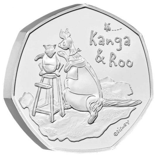 Reverse: Elizabeth II 2022 50p Kanga and Roo