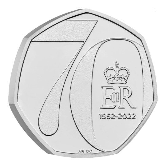 Reverse: Elizabeth II 2022 50p Platinum Jubilee