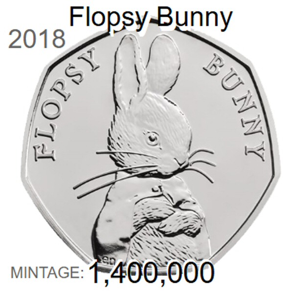 Flopsy Bunny 50p mintage