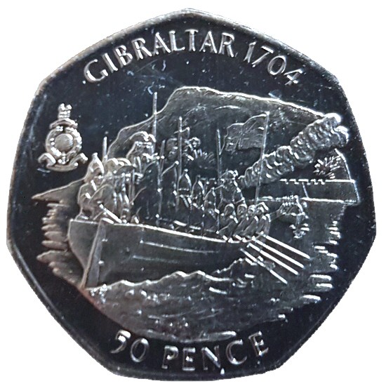 Royal Marines - Gibraltar 1704 50p