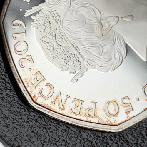 Royal Mint Silver Proof 50p Toning
