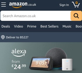 Amazon mobile website