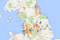 North of England coin dealer map