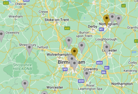 Coventry coin dealer map