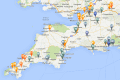 South West England coin dealer map