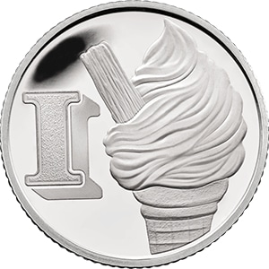 I - Ice-Cream Cone 10p Coin