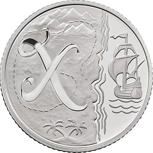 X - X marks the spot 10p Coin