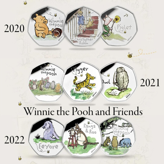 Winnie the Pooh and Friends 50p Coins