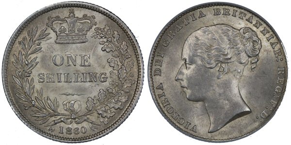 Victoria 1860 Shilling