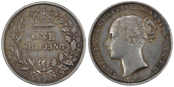 Victoria 1861 Shilling