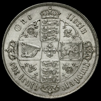 Reverse: Victoria 1857 Florin mdccclvii
