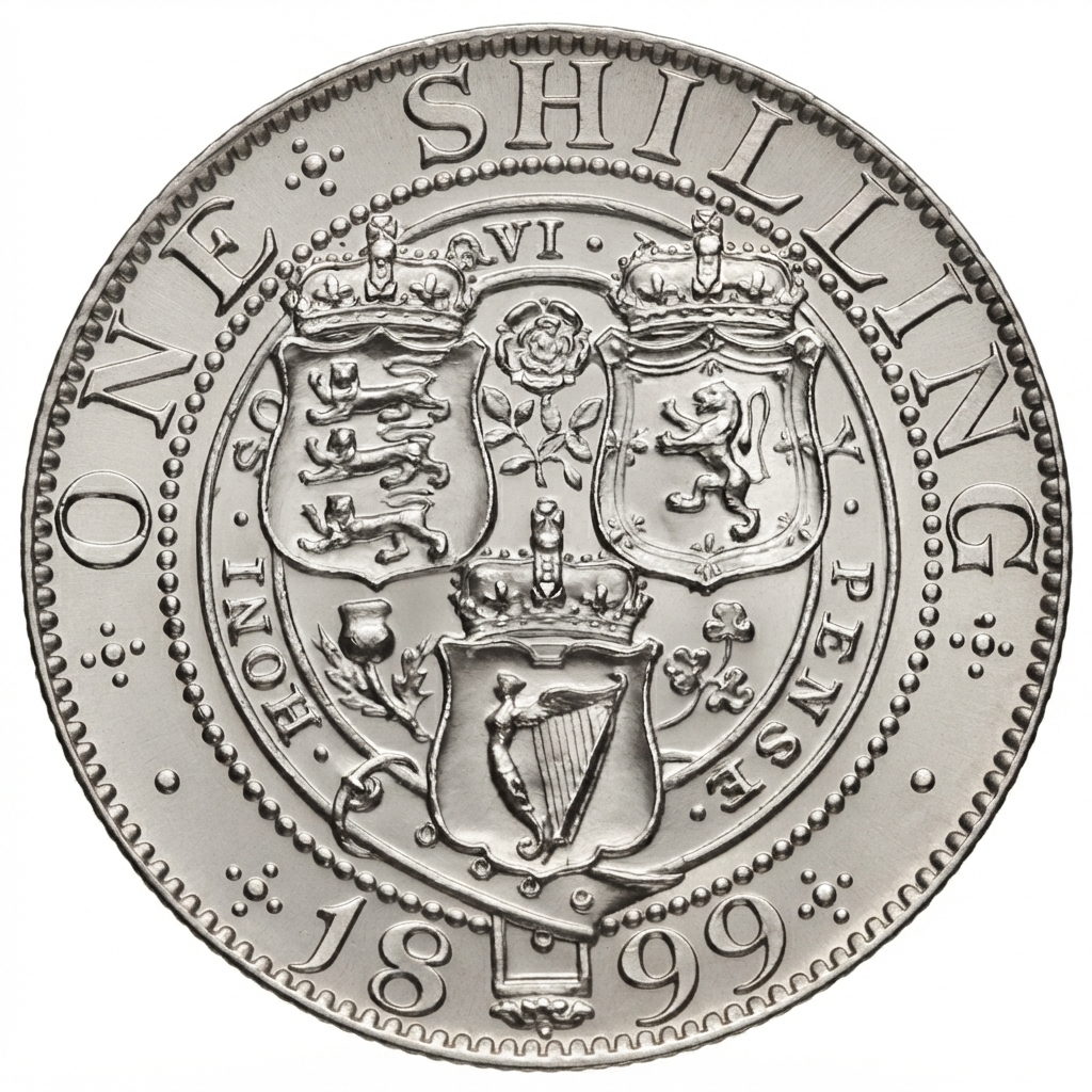 Reverse: Victoria 1899 Shilling