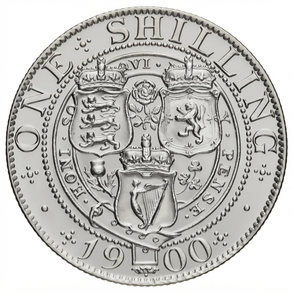 Reverse: Victoria 1900 Shilling