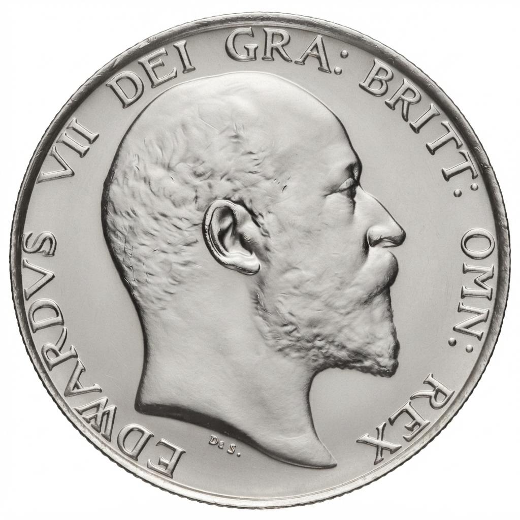 Obverse: Edward VII 1903 Silver Shilling