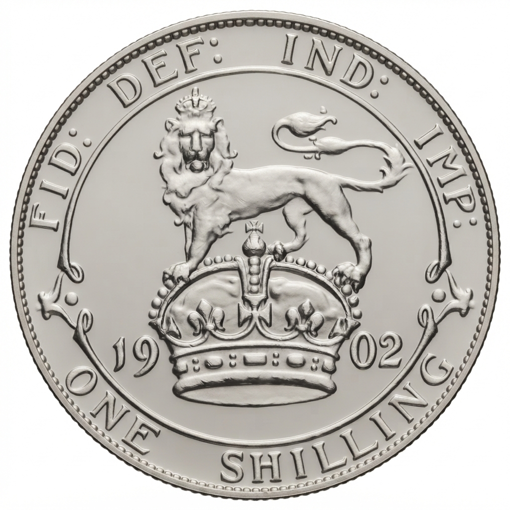 Reverse: Edward VII 1902 Silver Shilling