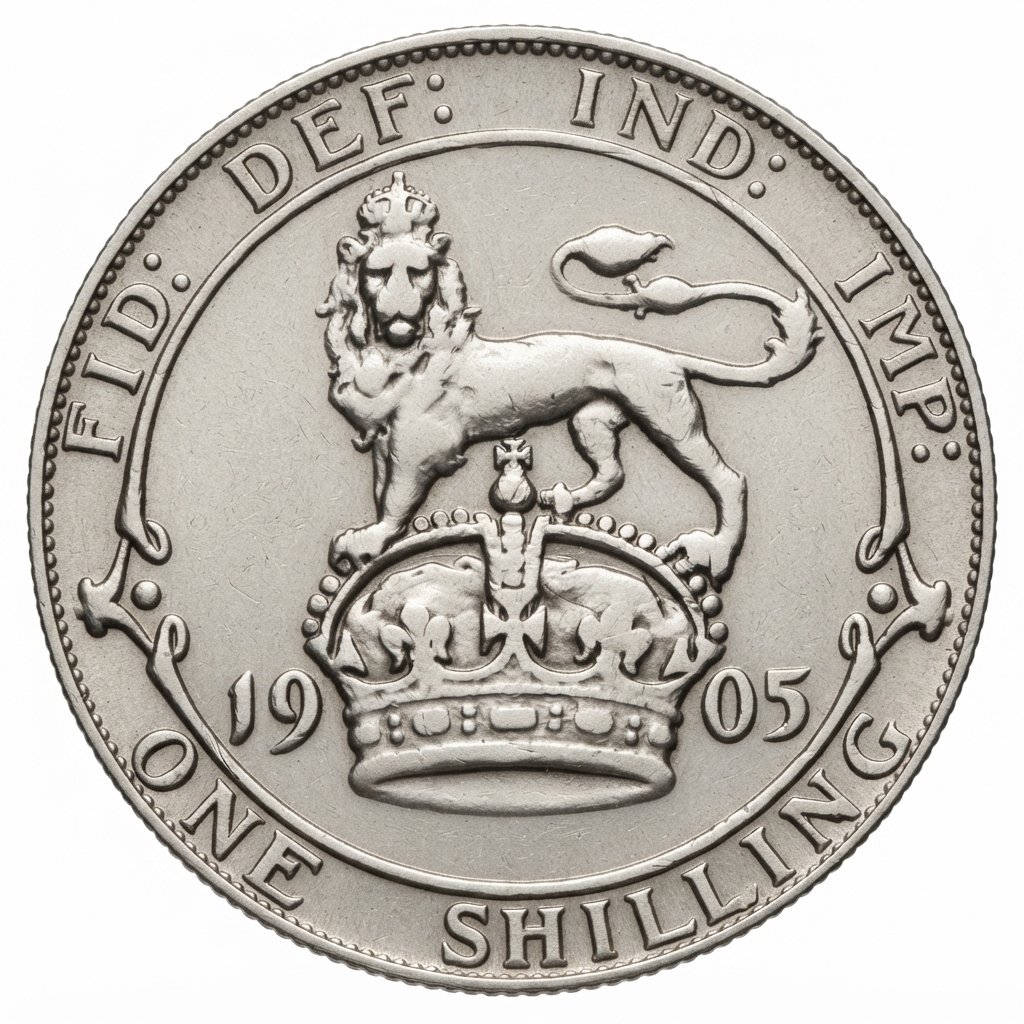 Reverse: Edward VII 1905 Shilling