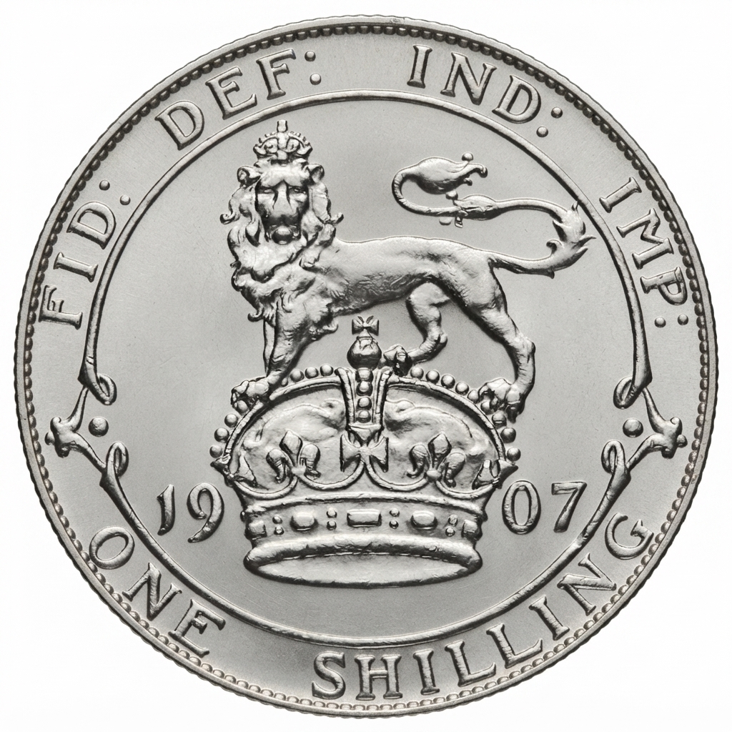Reverse: Edward VII 1907 Shilling