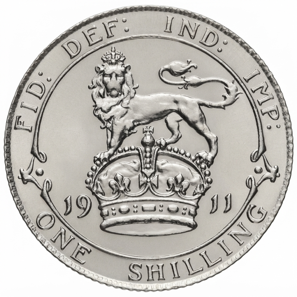 Reverse: George V 1911 Shilling Reverse: George V 1911 Shilling