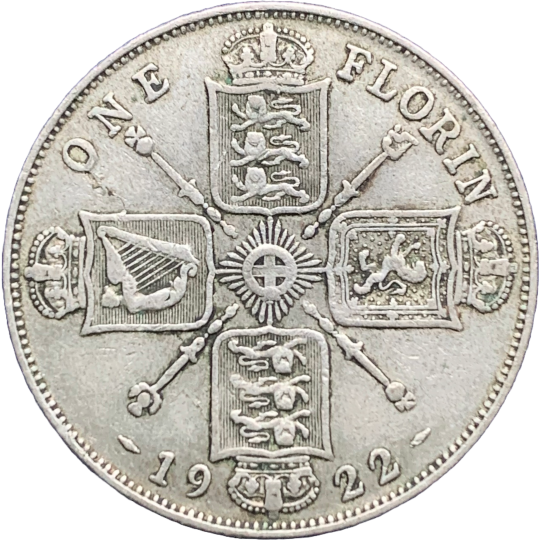 Reverse: George V 1922 Florin