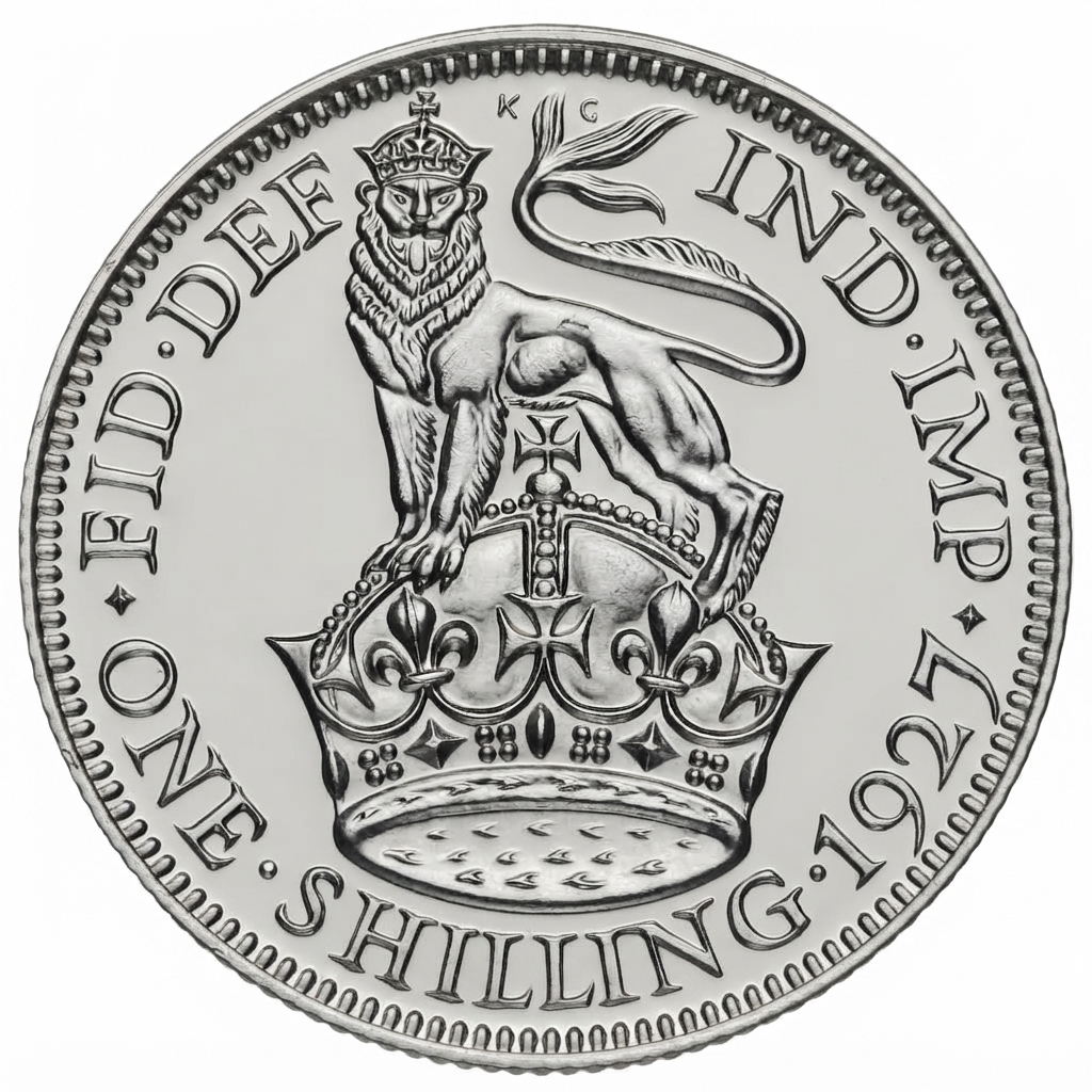 Reverse: George V 1927 Silver Shilling