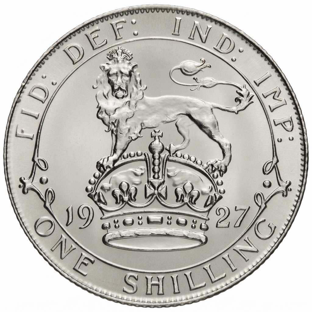 Reverse: George V 1927 Silver Shilling