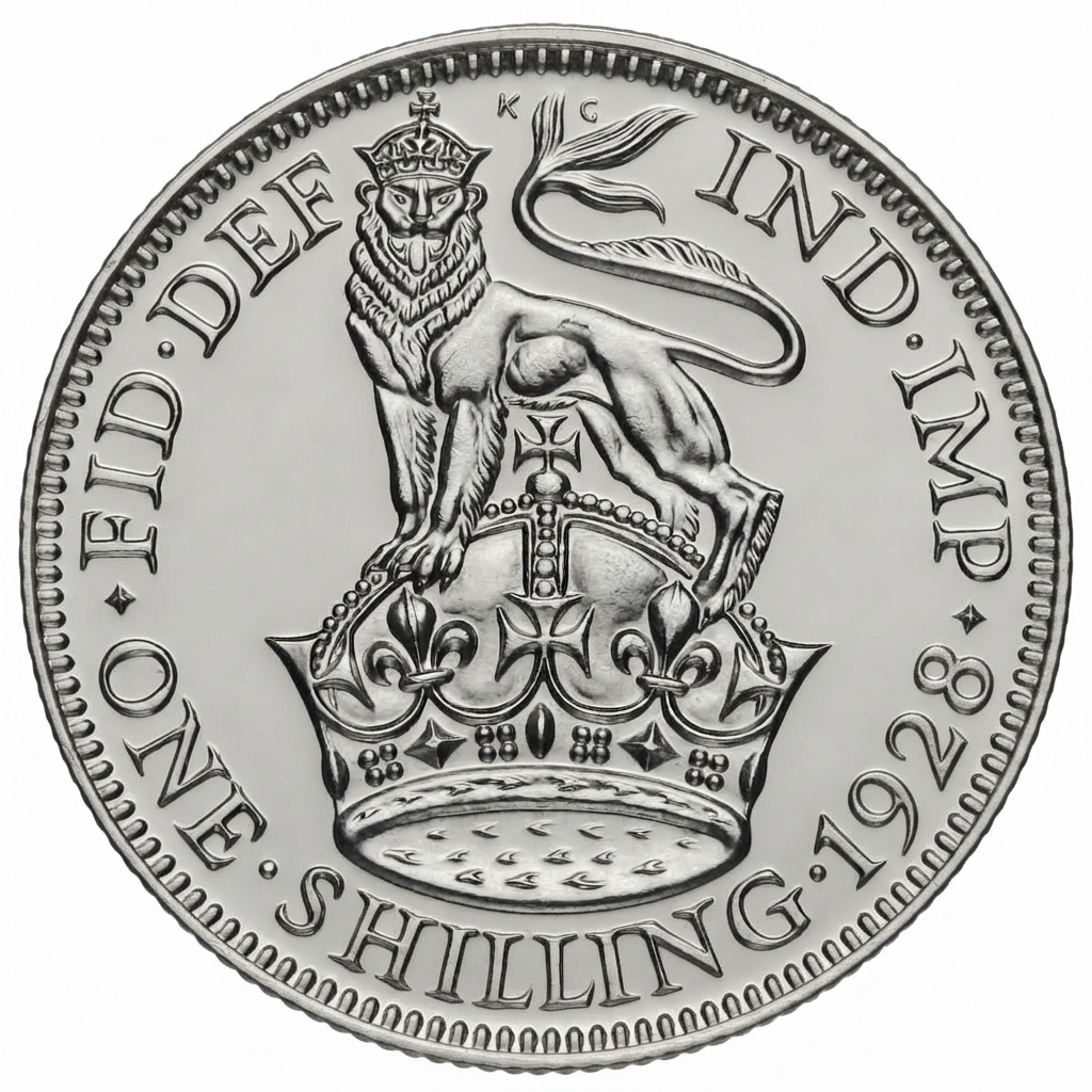 Reverse: George V 1928 Silver Shilling