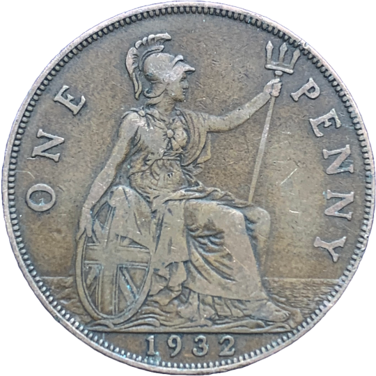 Reverse: George V 1932 Penny