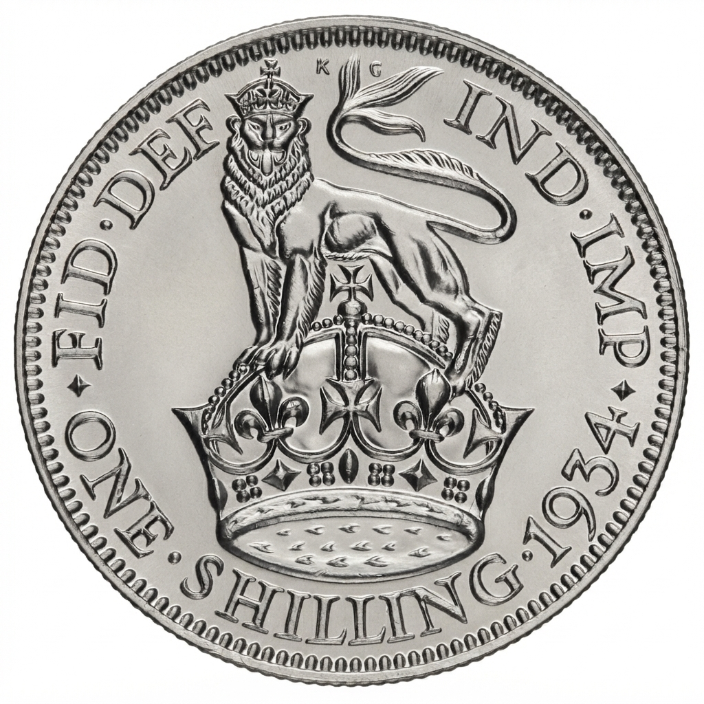 Reverse: George V 1934 Silver Shilling
