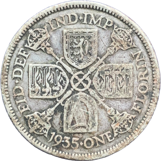 Reverse: George V 1935 Florin