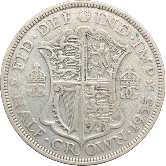 Reverse: George V 1935 Half Crown