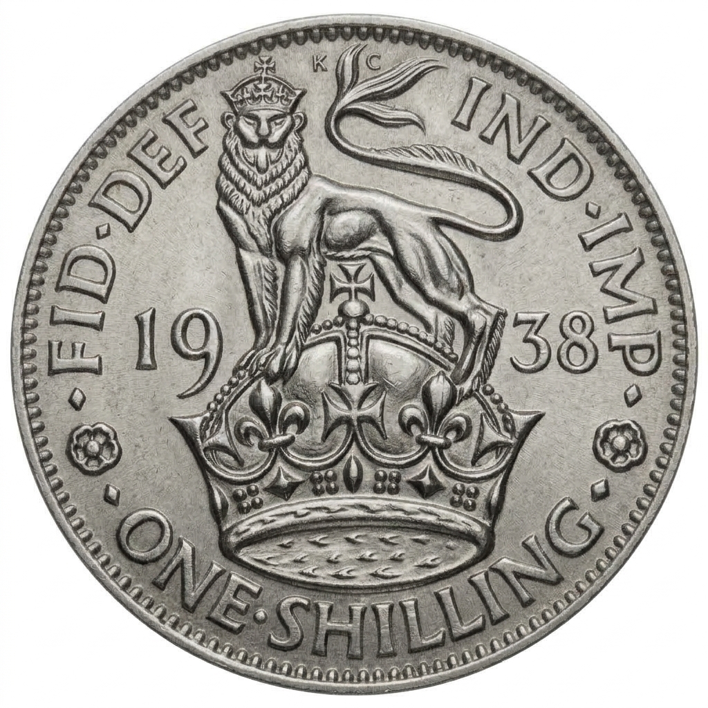 Reverse: George VI 1938 Shilling England Reverse: George VI 1938 Shilling England