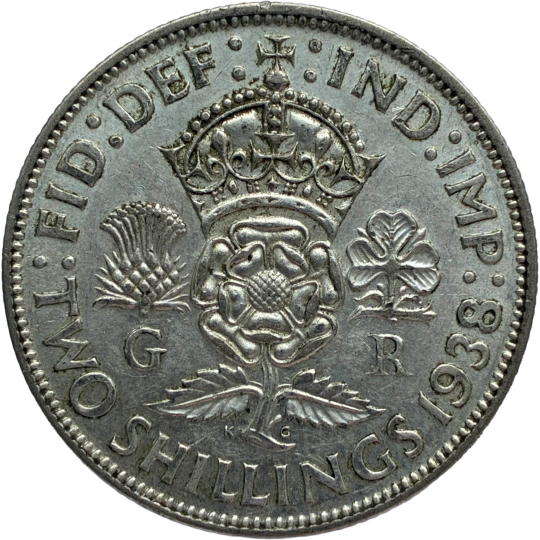 Reverse: George VI 1938 Silver Florin