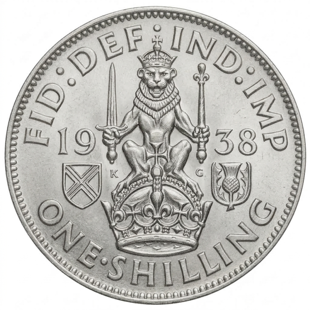 Reverse: George VI 1938 Shilling Scotland Reverse: George VI 1938 Shilling Scotland