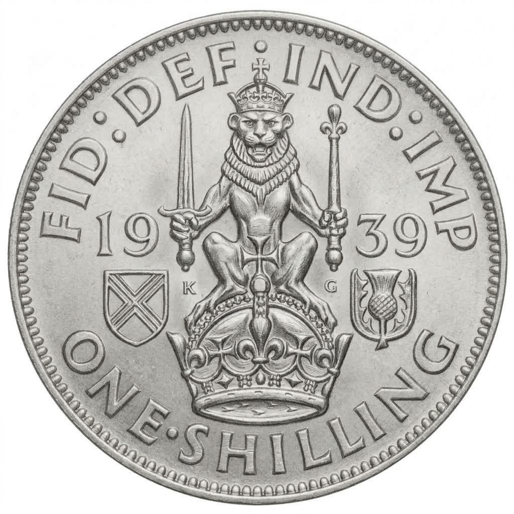 Reverse: George VI 1939 Silver Shilling Scotland