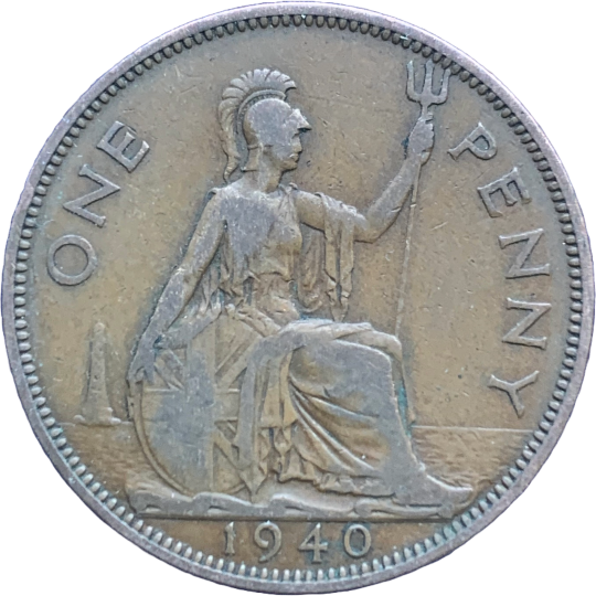 Reverse: George VI 1940 Penny