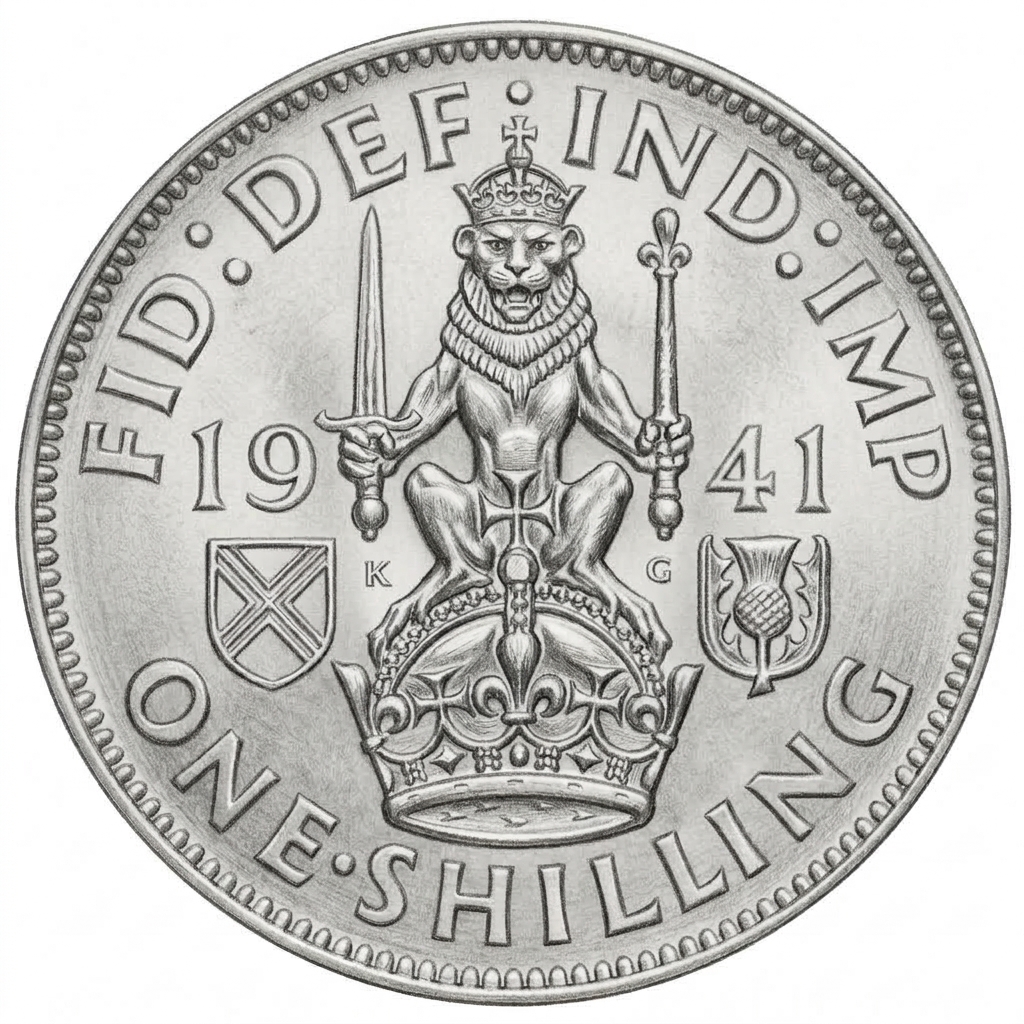 Reverse: George VI 1941 Silver Shilling Scotland