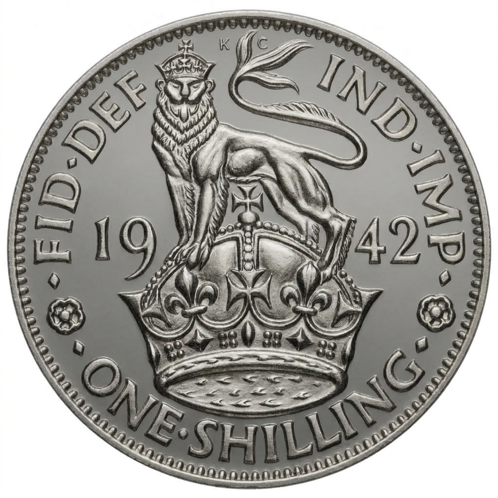 Reverse: George VI 1942 Shilling England
