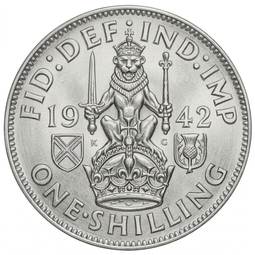 Reverse: George VI 1942 Shilling Scotland