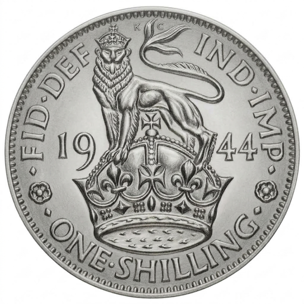 Reverse: George VI 1944 Shilling England