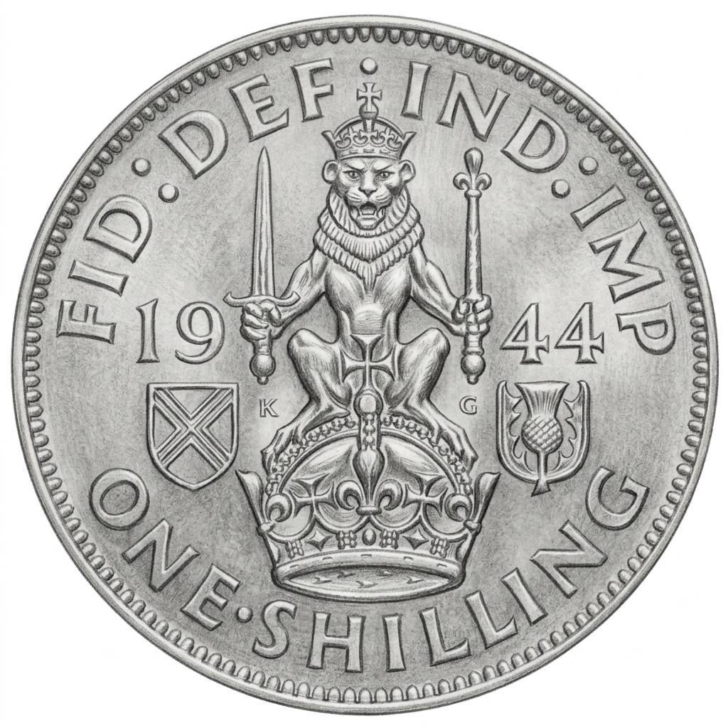 Reverse: George VI 1944 Shilling Scotland