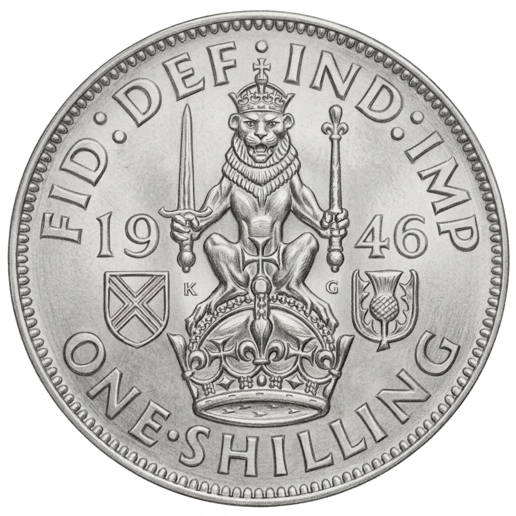 Reverse: George VI 1946 Silver Shilling Scotland