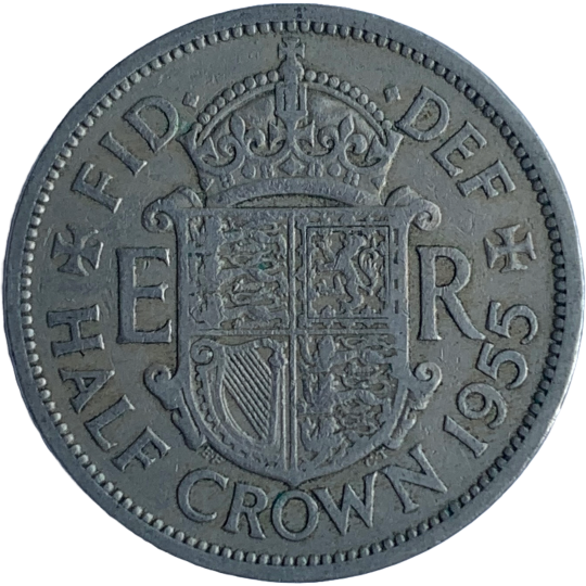 Reverse: Elizabeth II 1955 Half Crown