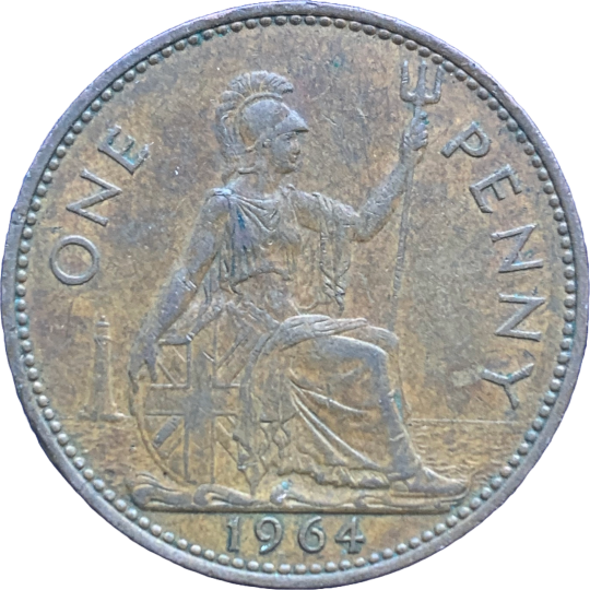 Reverse: Elizabeth II 1964 Penny