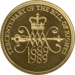 Reverse: Elizabeth II 1989 £2 The Bill of Rights
