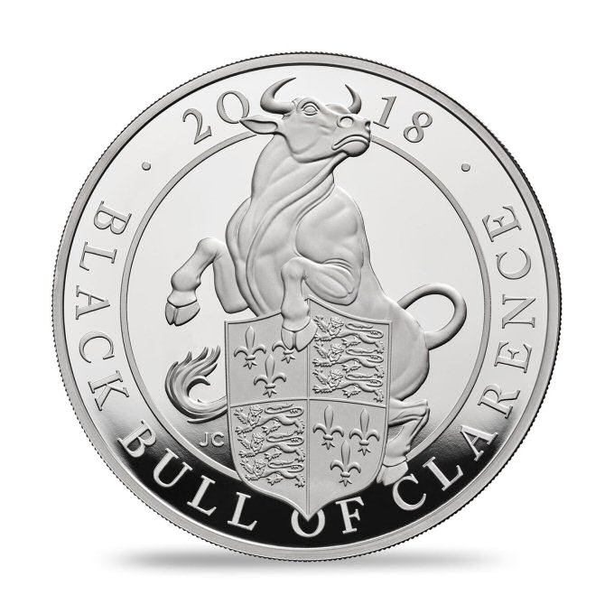 Reverse: Elizabeth II 2018 £5 The Black Bull of Clarence