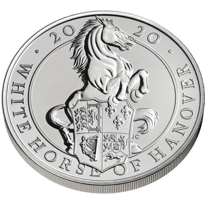 Reverse: Elizabeth II 2020 £5 The White Horse of Hanover