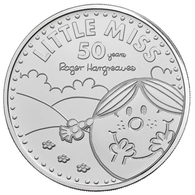 Reverse: Elizabeth II 2021 £5 Little Miss Sunshine - The 50th Anniversary of Mr. Men Little Miss